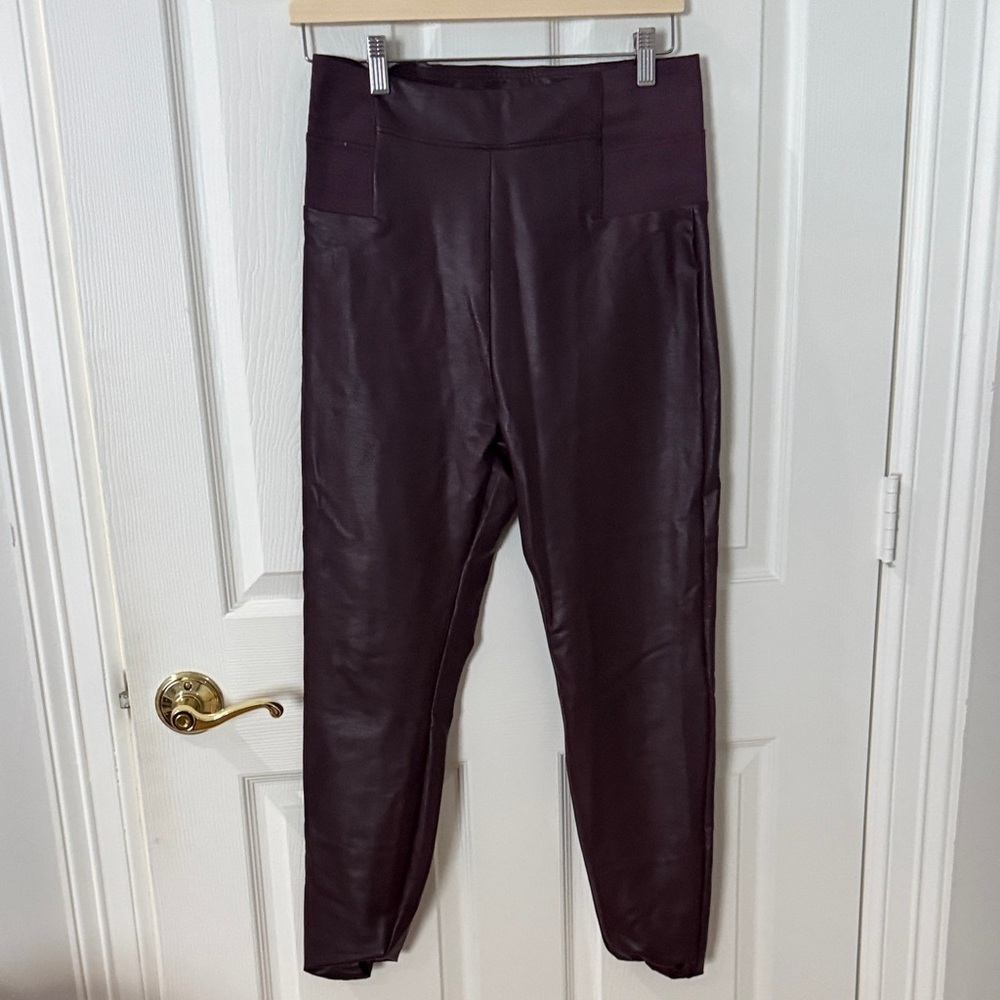 A New Day Deep Purple Faux Leather Leggings medium